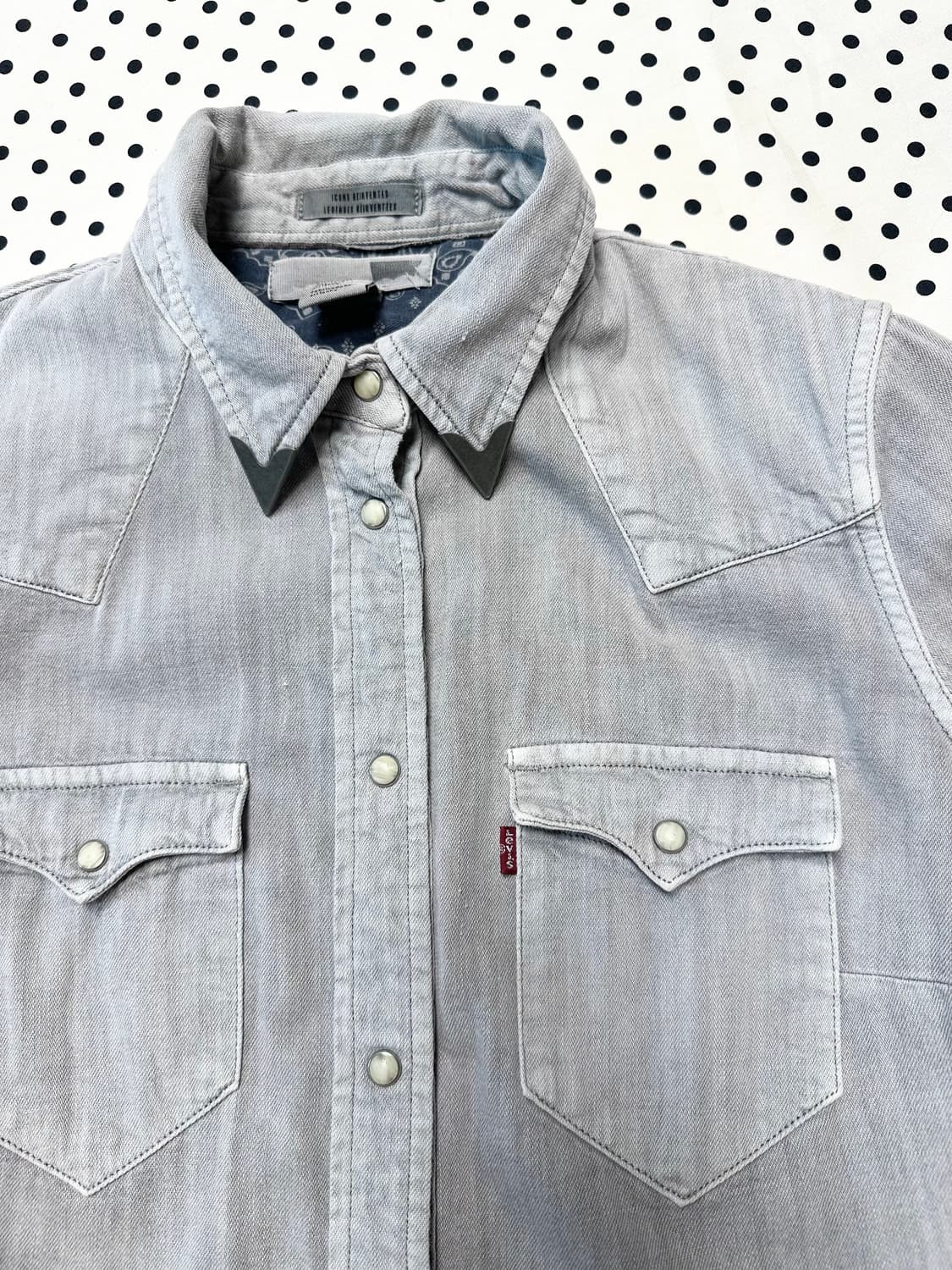 리바이스 웨스턴 스냅버튼 데님셔츠 상품이미지2