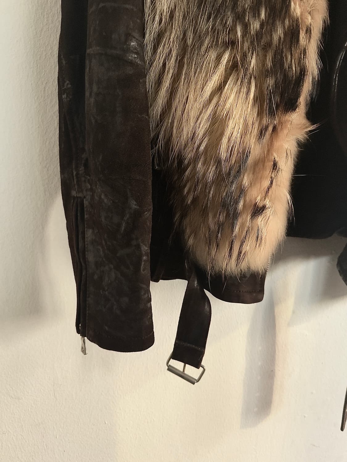 발망 10AW 데카르넹 고트스킨 라쿤퍼 라이더자켓 상품이미지6