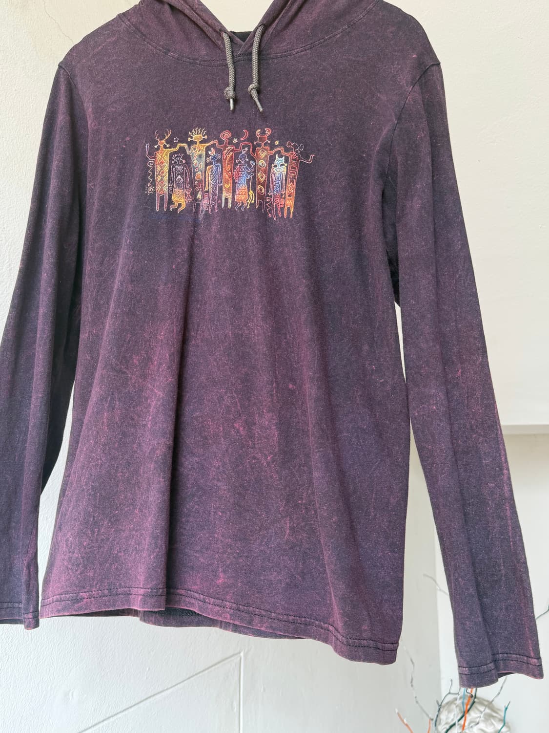 빈티지 퍼플 프린팅 후디 상품이미지3
