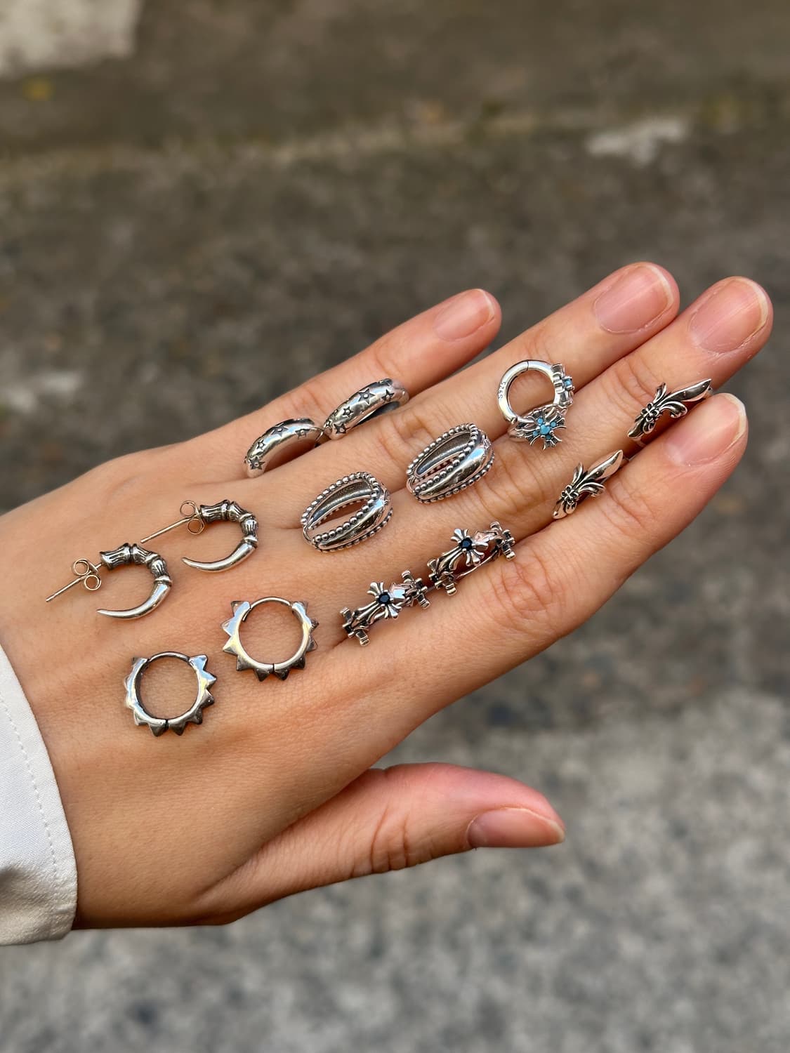 Blooming Arc 925sipver Hoop earring 상품이미지8