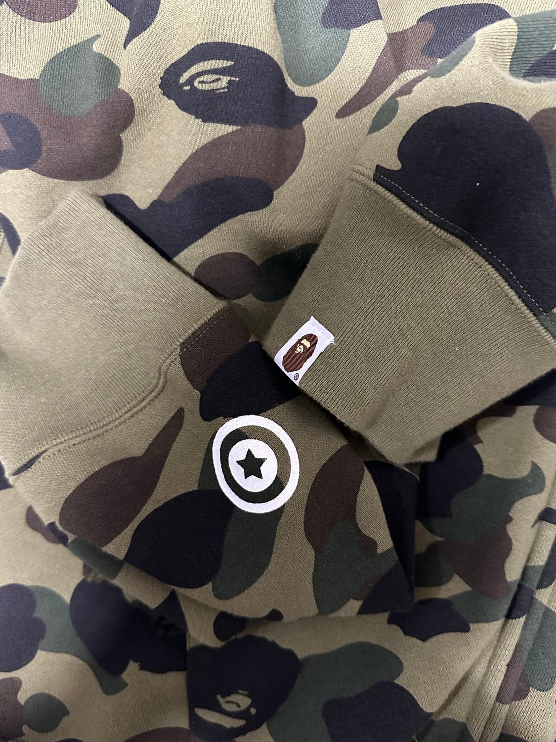 베이프 녹계 후드 집업 상품이미지4