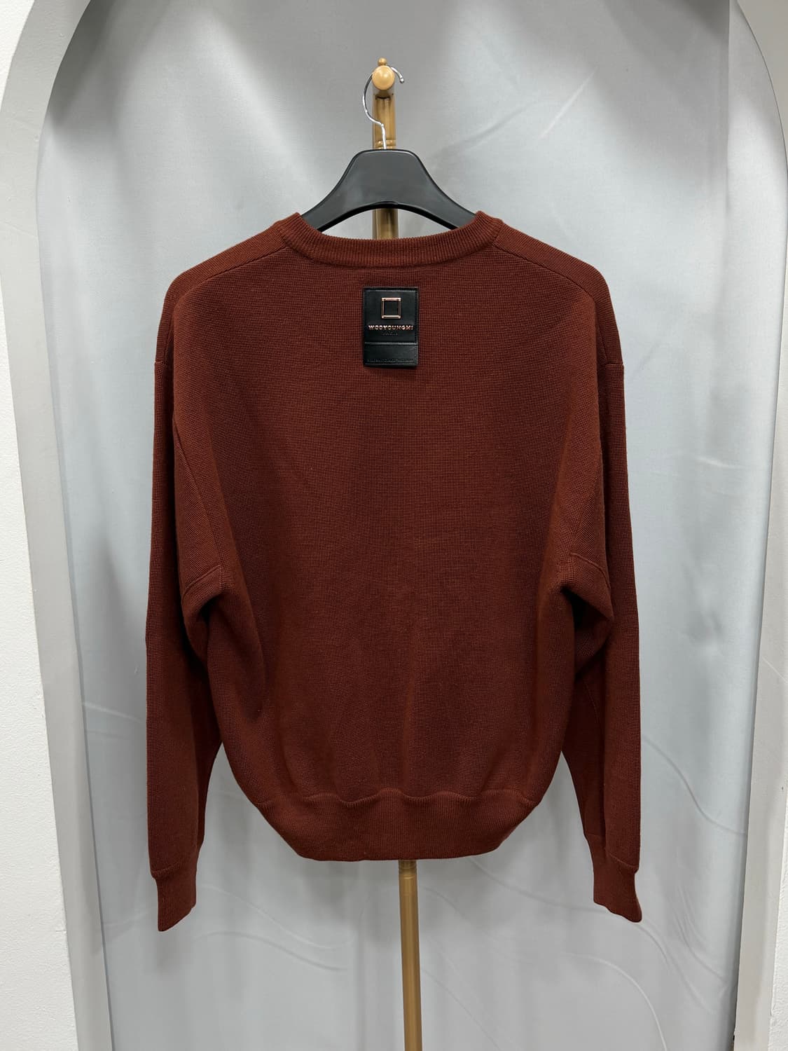 우영미 택션지 니트 브라운 46 상품이미지1