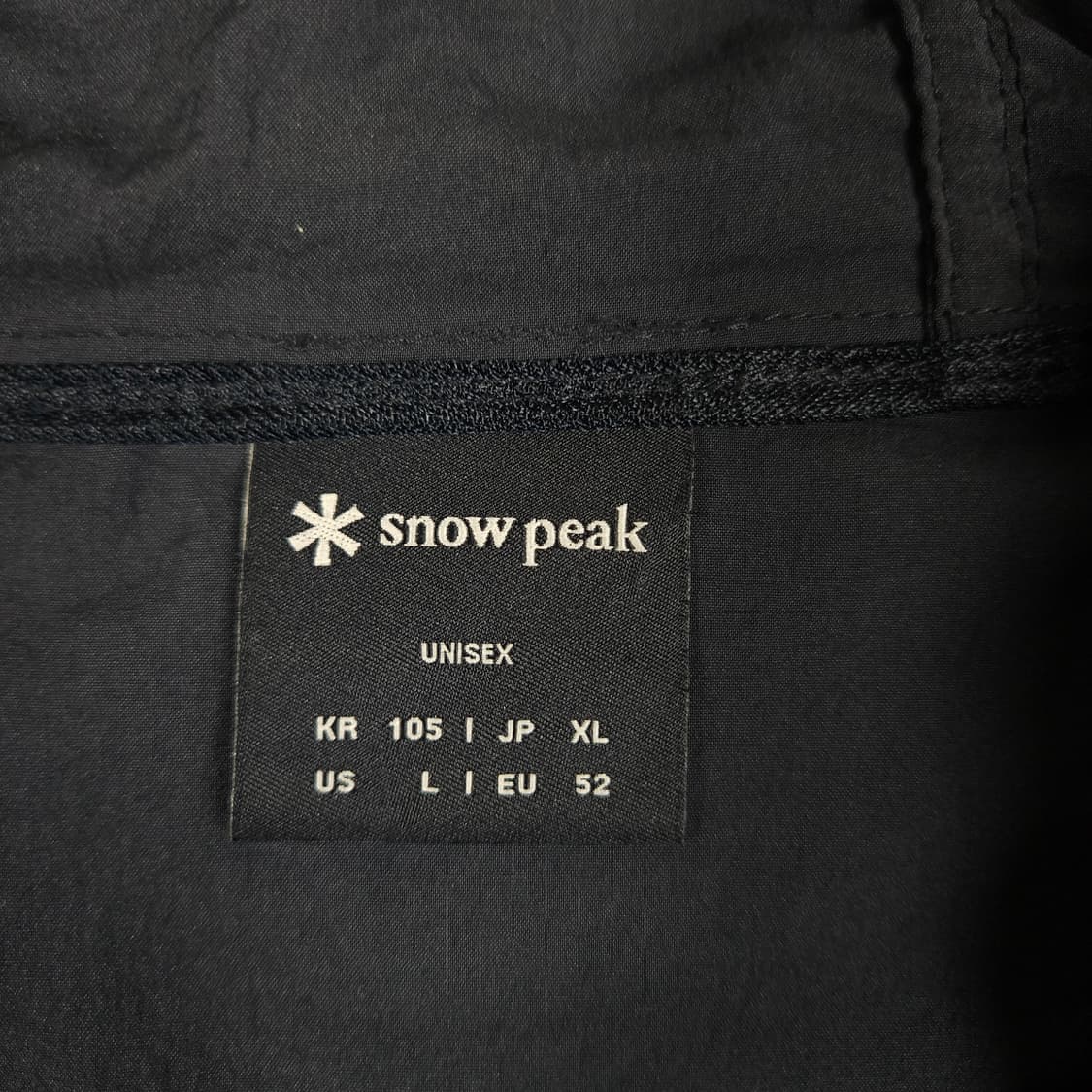 스노우피크 나일론 바람막이 블랙 상품이미지5