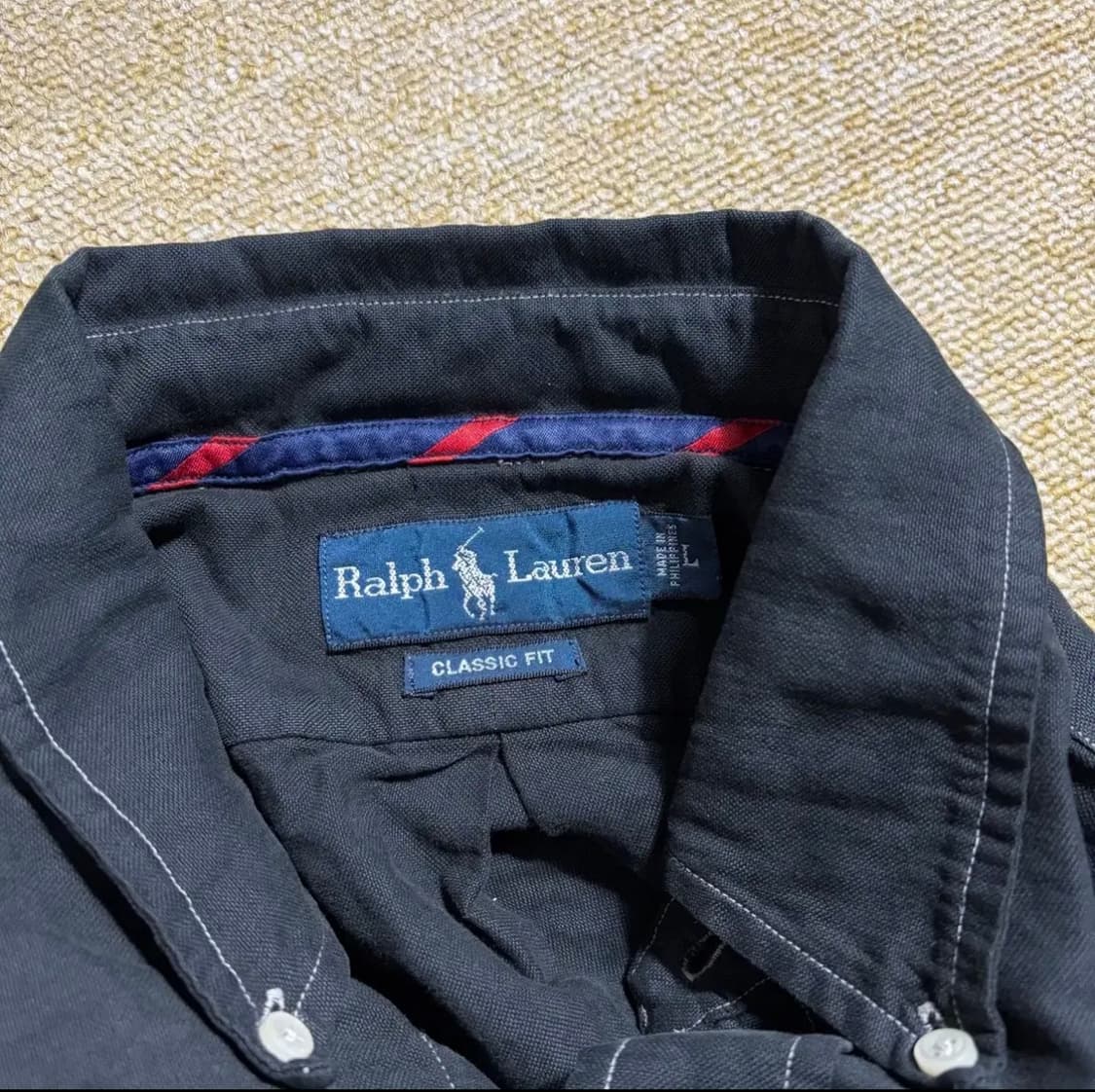 폴로랄프로렌 레드 포니 블랙 옥스포드 셔츠(L) 상품이미지3