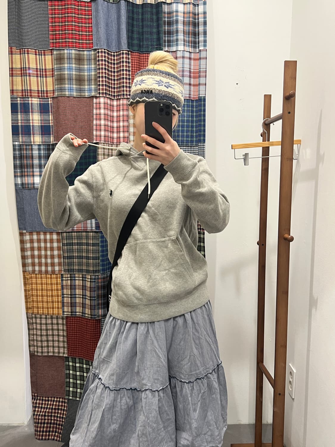 폴로 그레이 후드티 상품이미지3