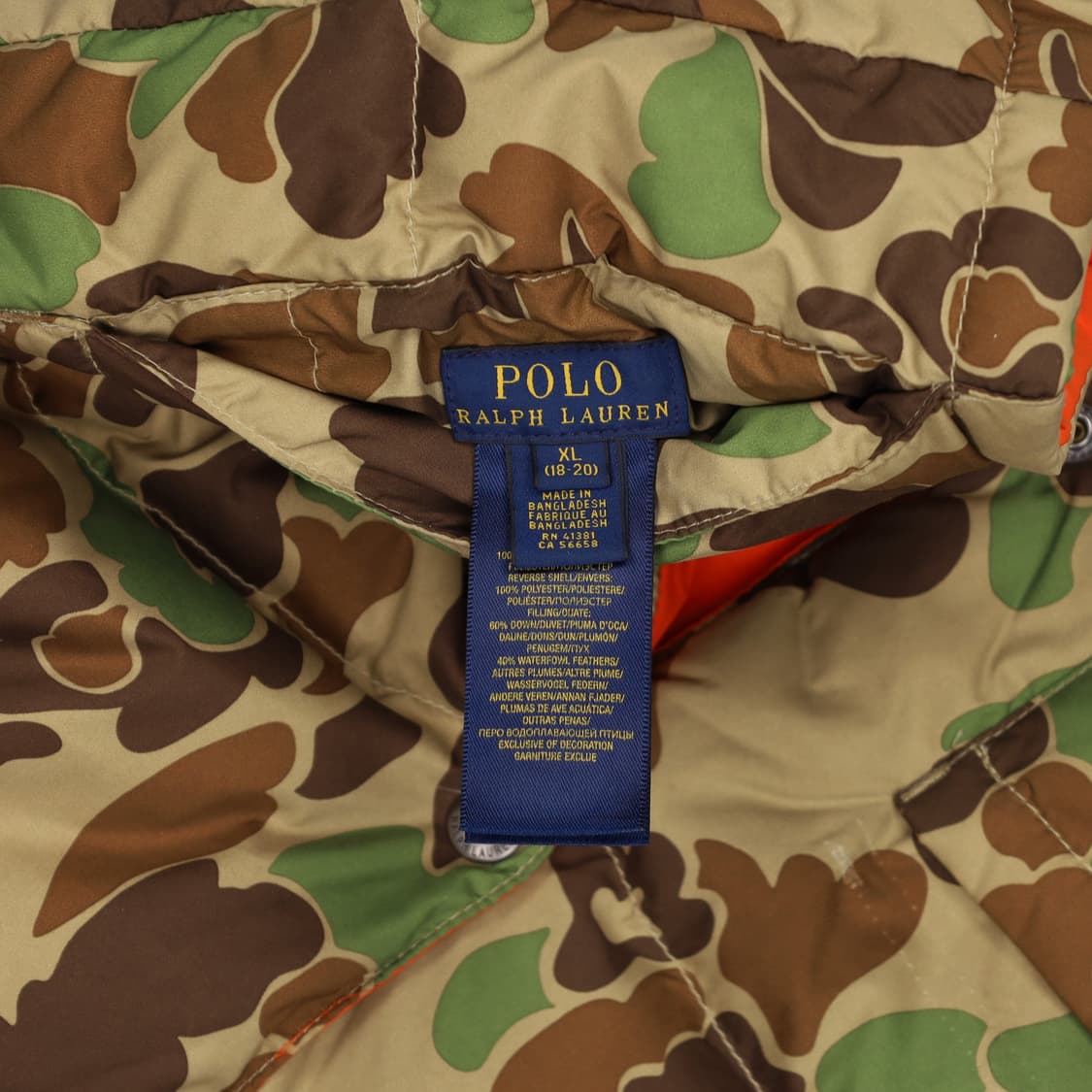 [XL] 신형 폴로 카모 리버시블 양면 푸퍼 다운 패딩 조끼 3857 상품이미지9