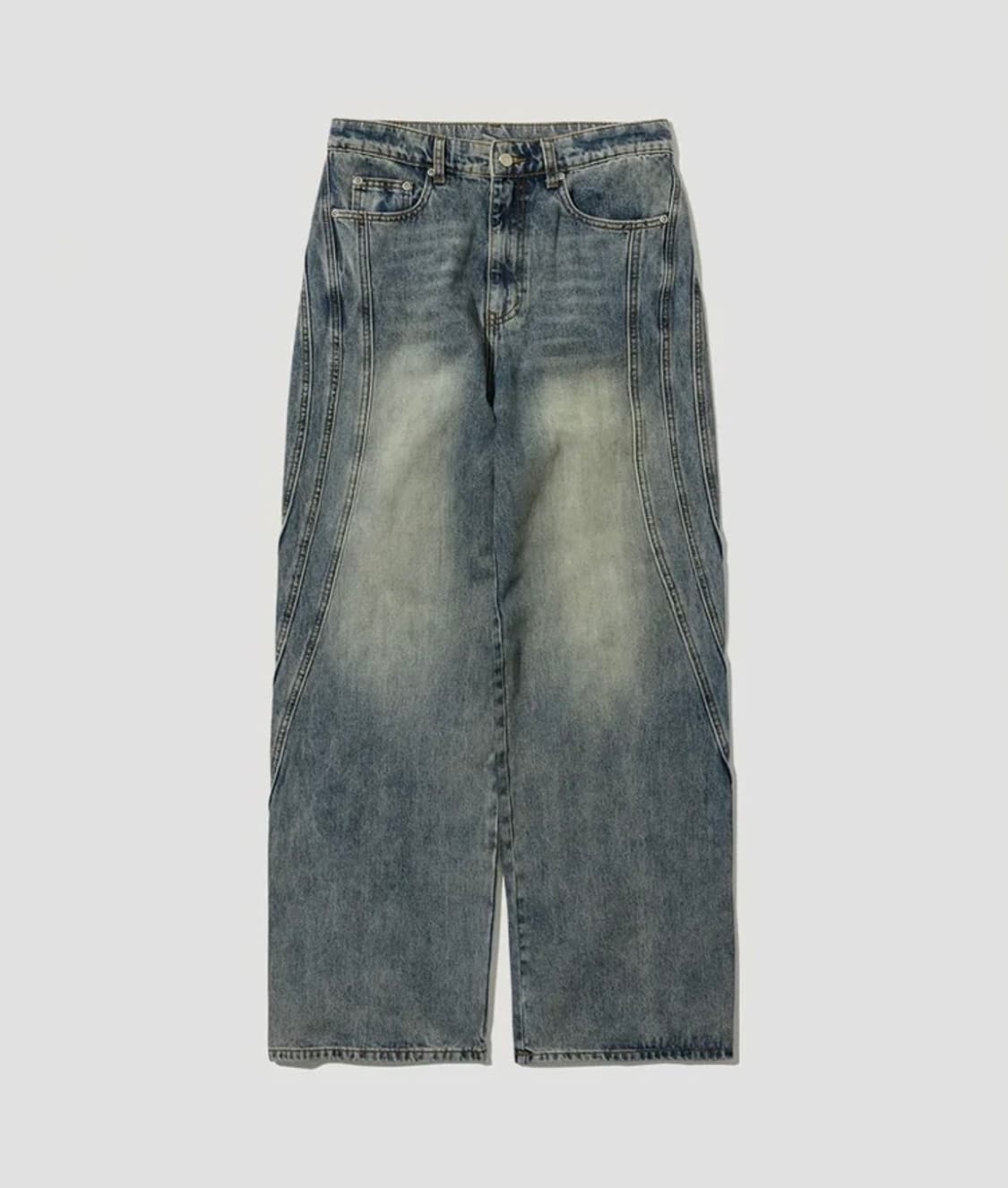 인템포무드 롱 트리플 컷 데님팬츠 상품이미지1