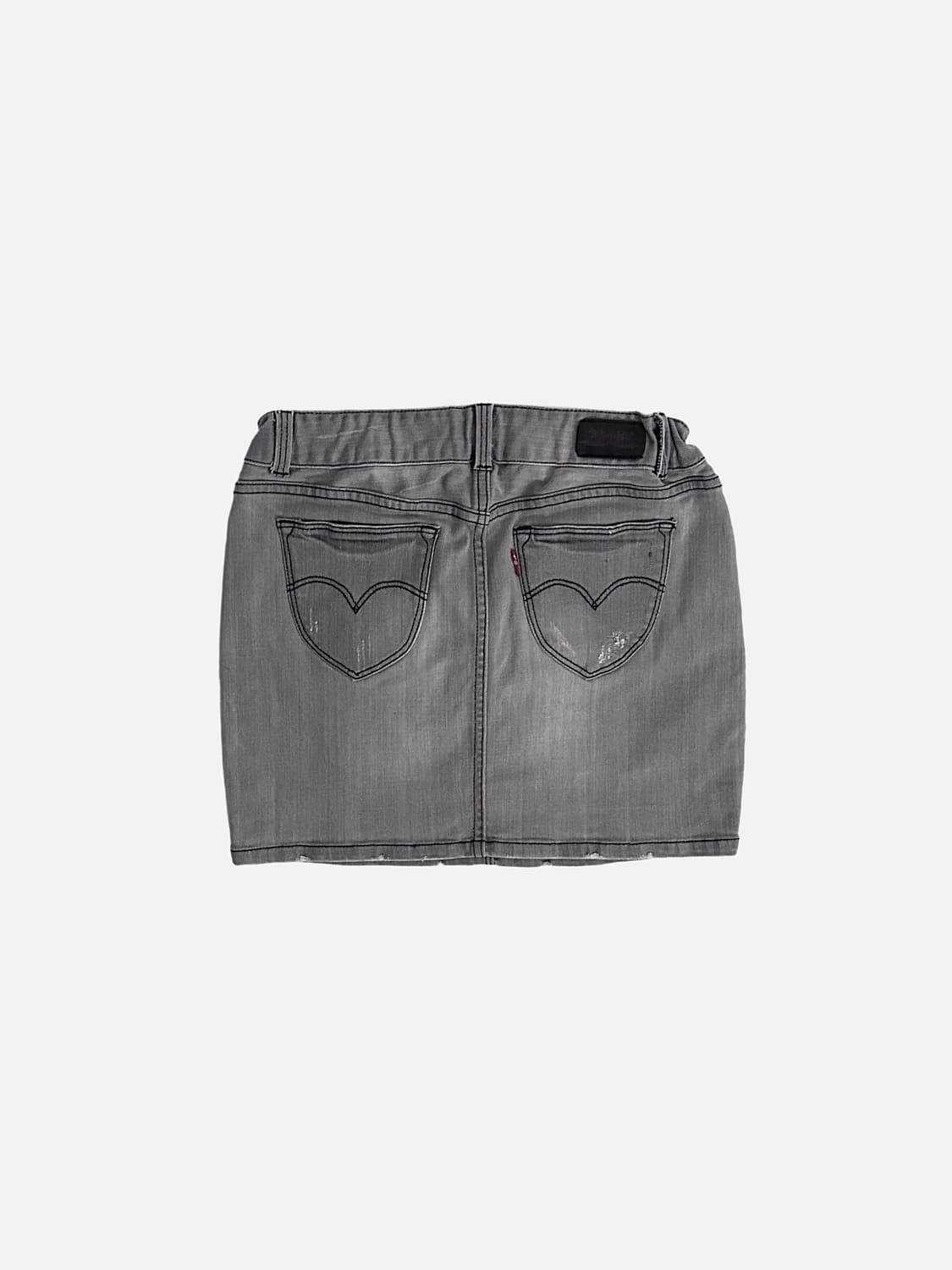 리바이스 워싱 데님 미니스커트 청치마 그레이진 상품이미지1