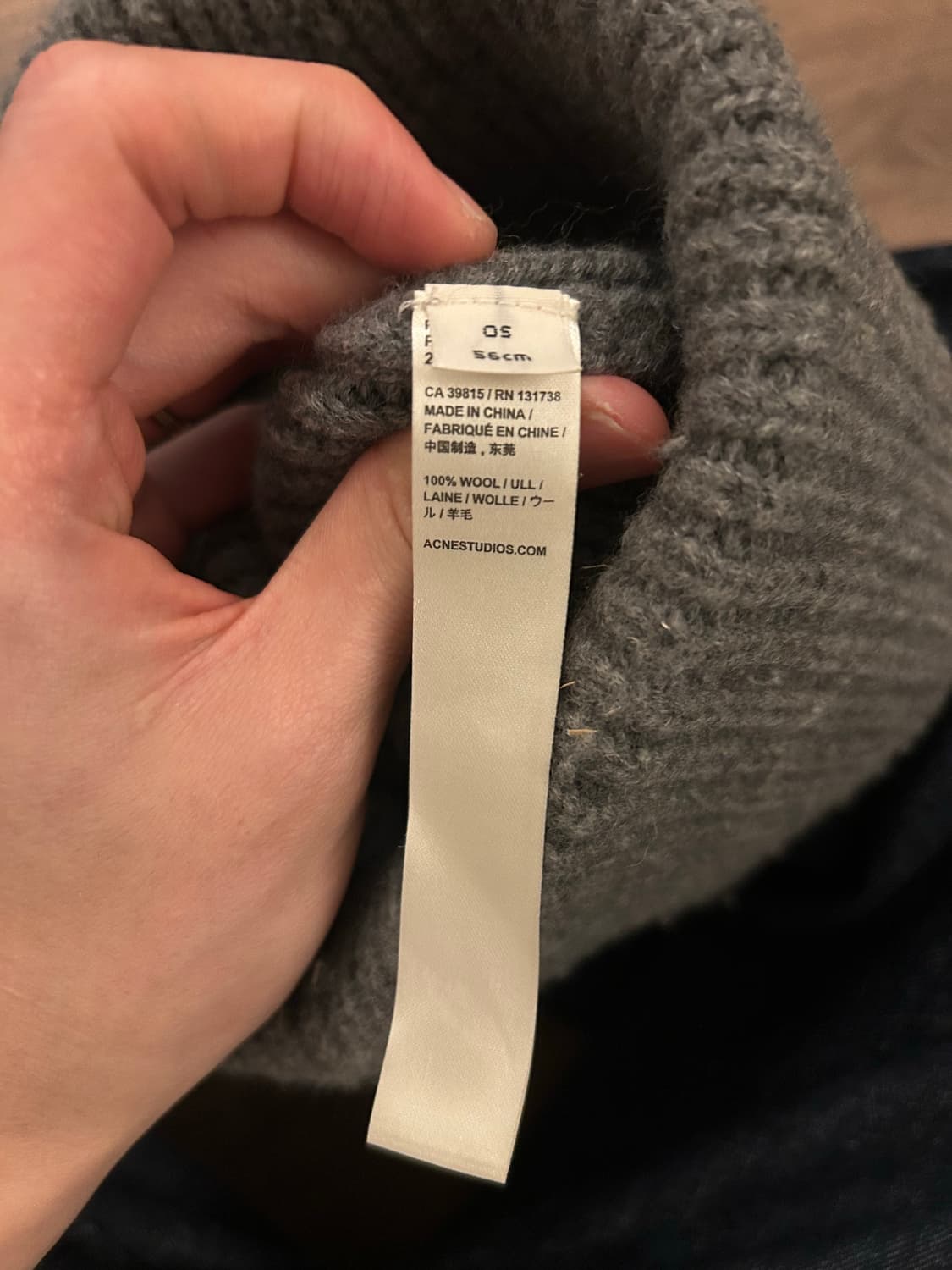 아크네스튜디오 비니 멜란지 그레이 상품이미지3