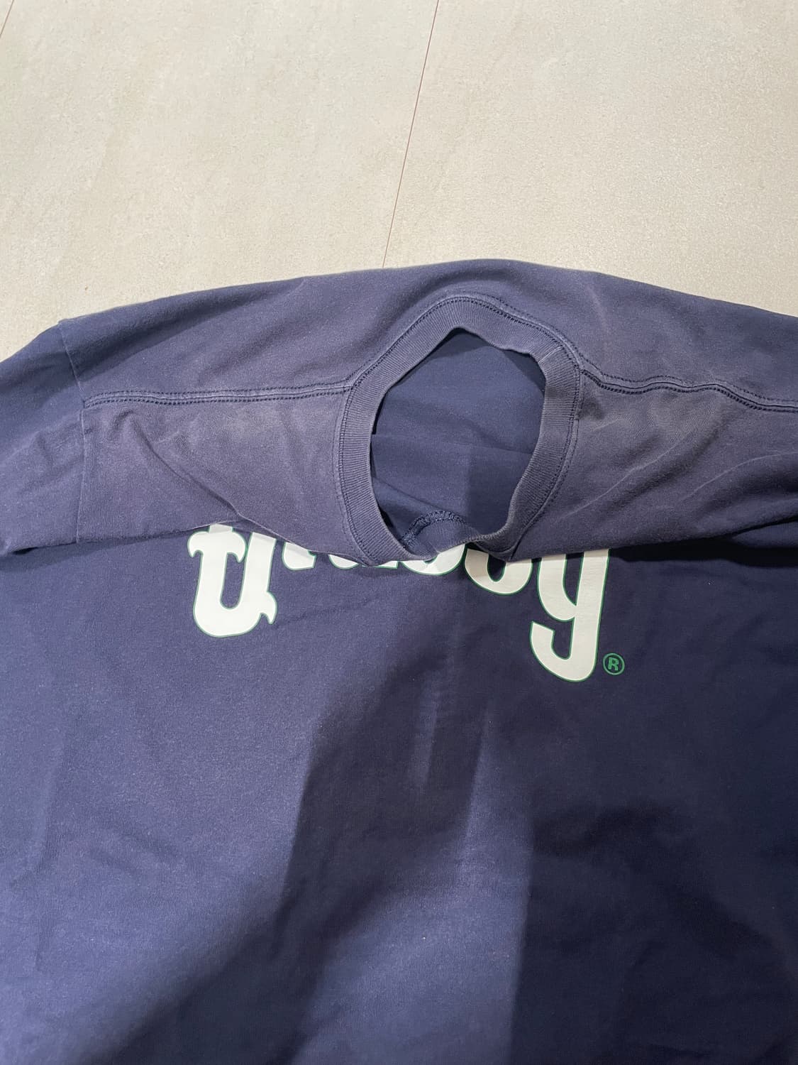 00s Stussy Soda T shirt Navy 스투시 네이비 XL 상품이미지4
