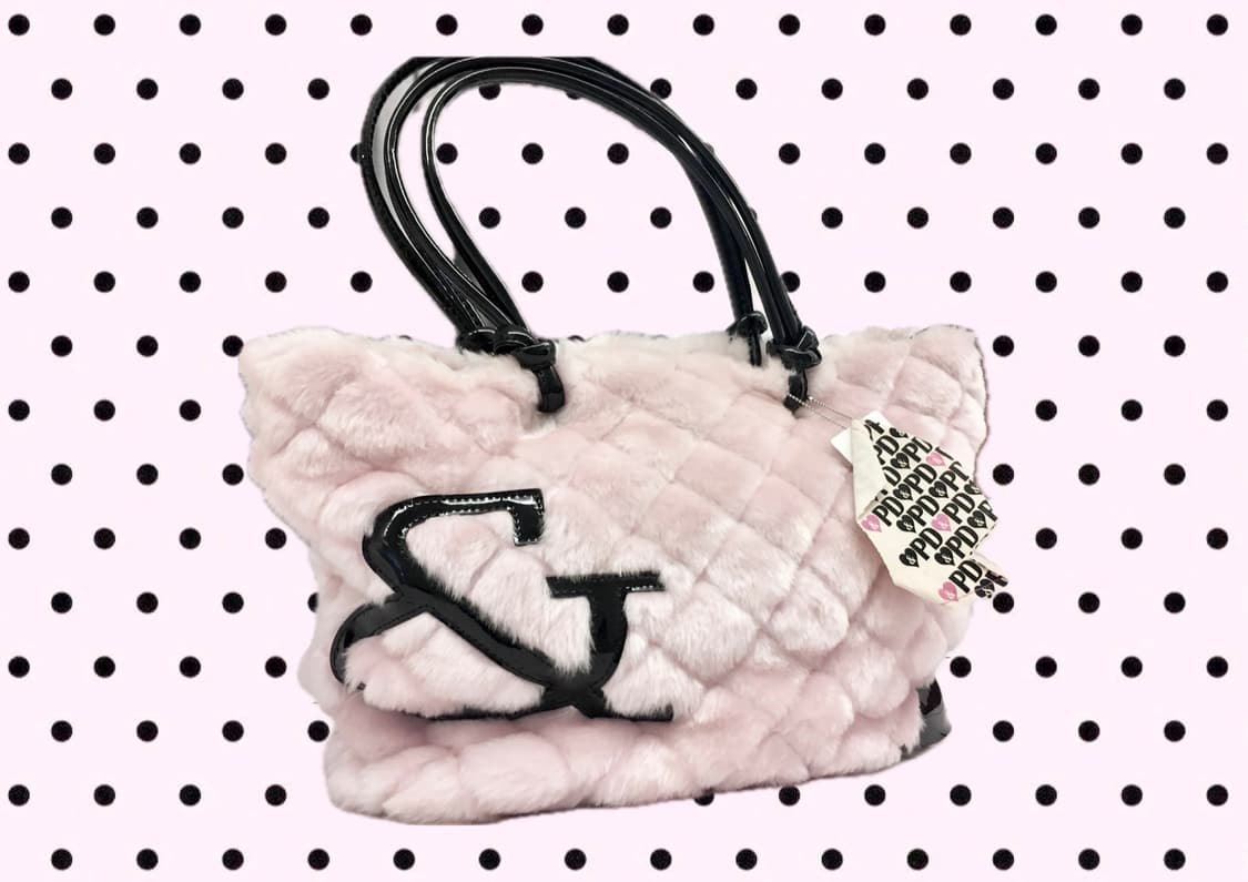 P&D 핑키앤다이안 빅로고 핑크 퍼 숄더백 히메갸루 블랙 대장템 오네갸루 상품이미지1