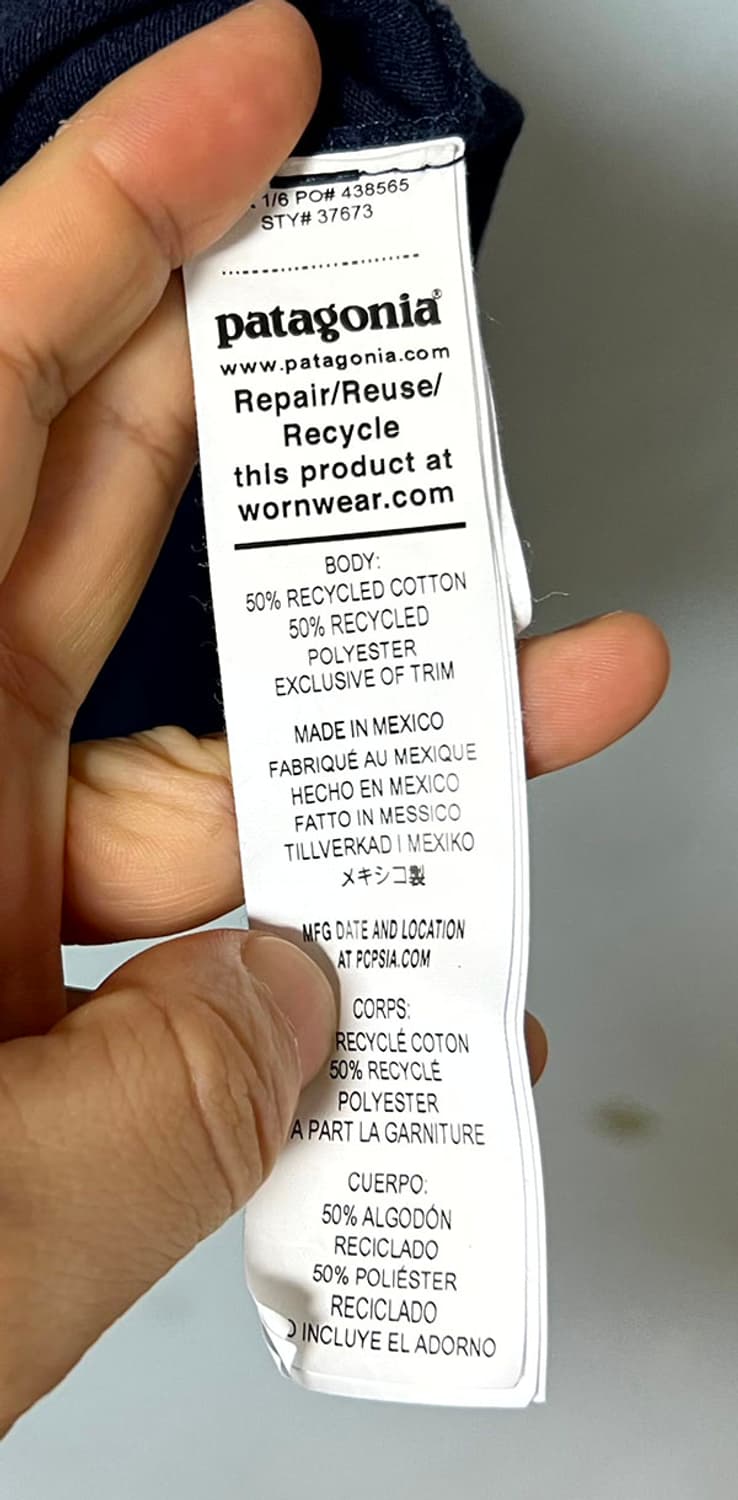 파타고니아 스카이라인 스텐실 남자 반팔티 네이비 라운드넥 캐주얼 M 95 상품이미지5