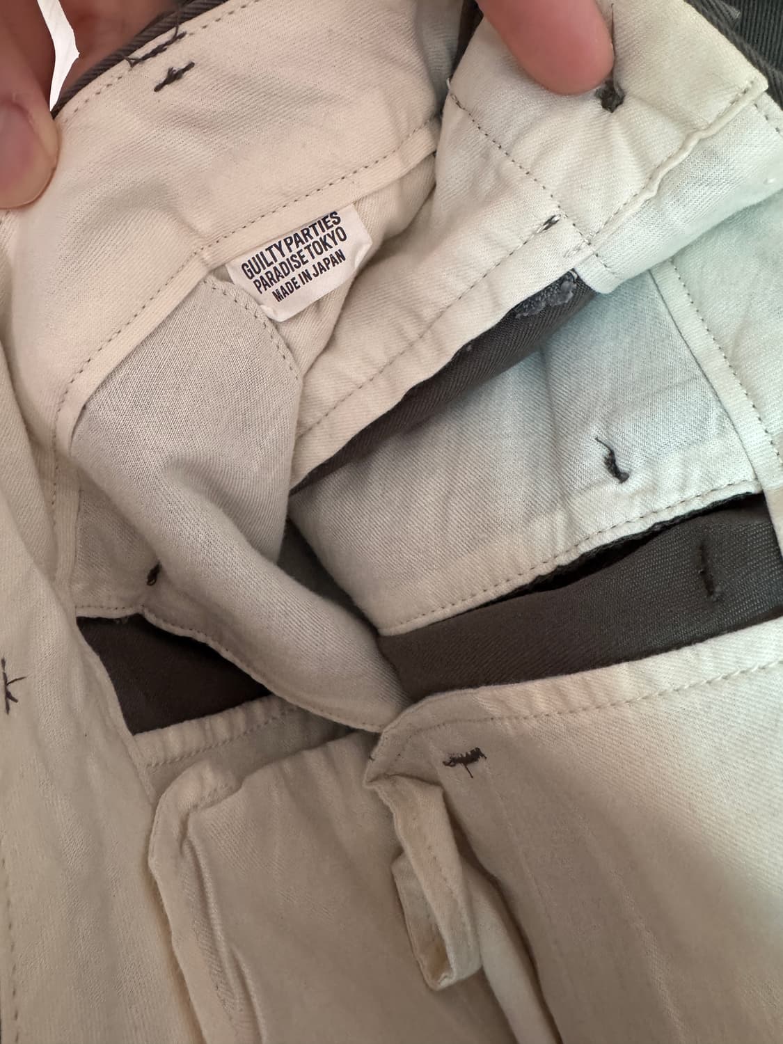 와코마리아 더블플리티드 치노 트라우저 그레이(xl) 상품이미지5