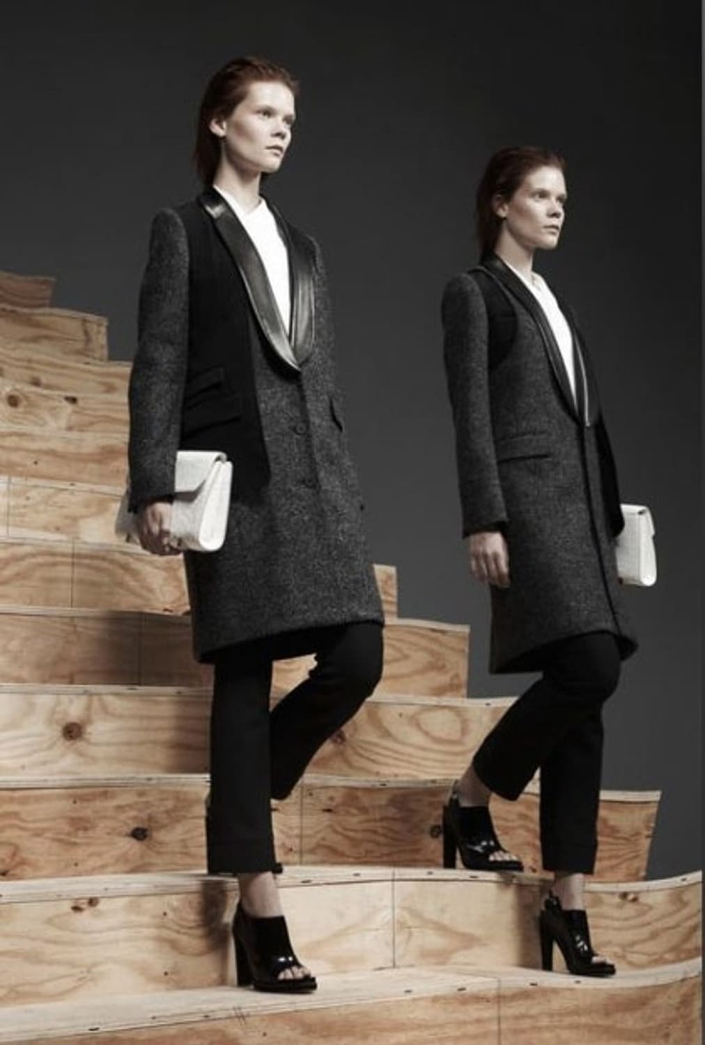 여) 알렉산더왕 레더카라 울코트  상품이미지9