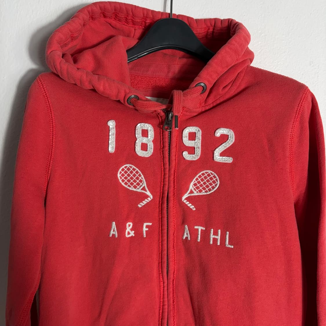 A&F 아베크롬비 1892 코랄색 후드집업(S) 상품이미지3