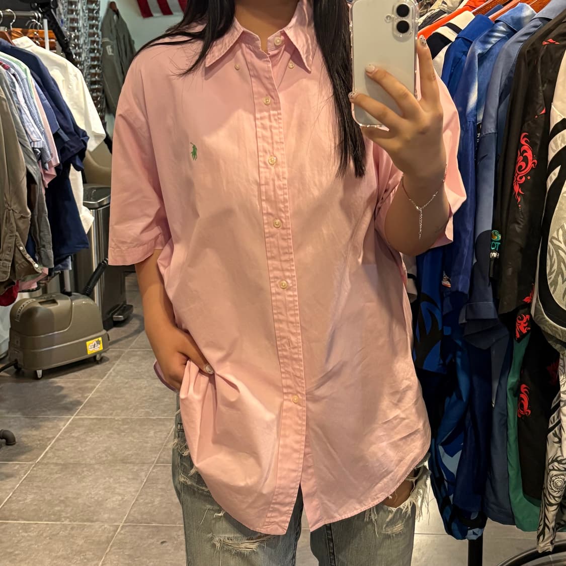 [NO.9] 폴로 반팔 셔츠 핑크 상품이미지2