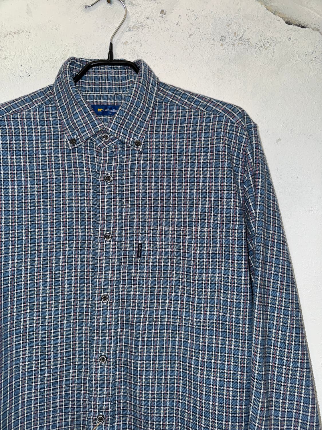 Golden bear 골든베어 블루 체크 셔츠 상품이미지5