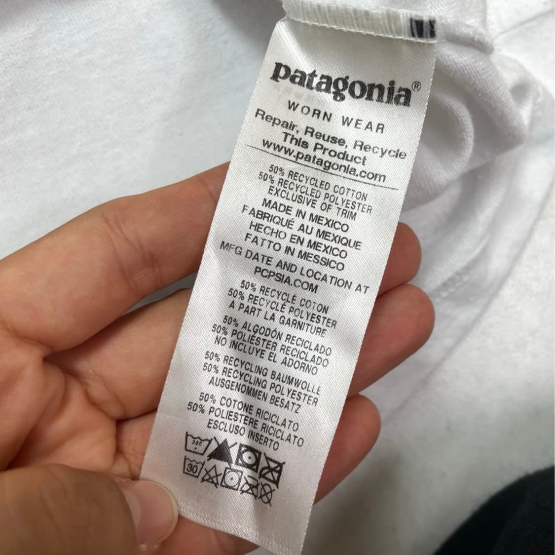 파타고니아 Patagonia 화이트 로고 롱슬리브 긴팔티셔츠 XS 상품이미지4