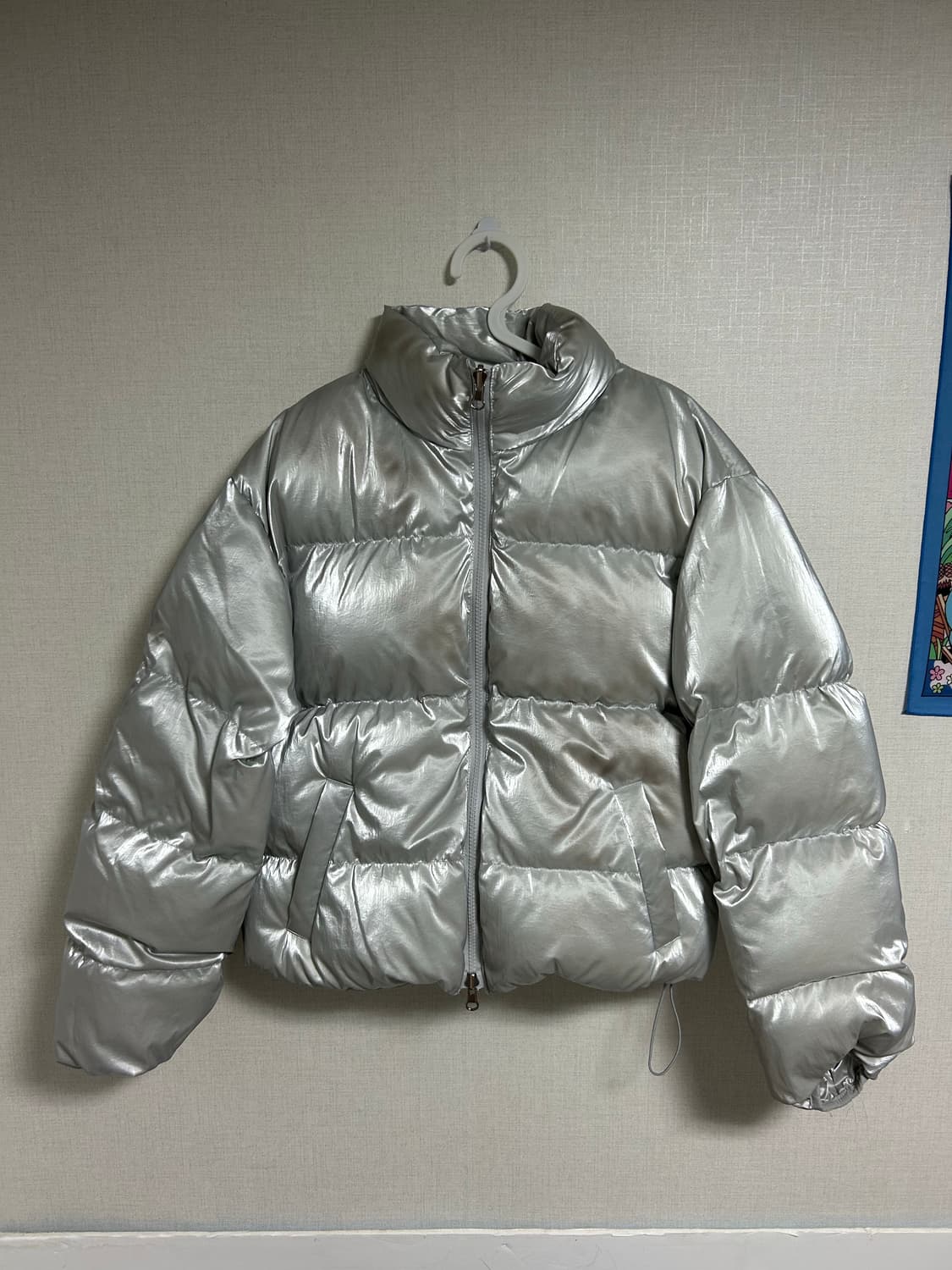 Nache 나체 글레어 리버시블 패딩 실버 유니섹스  상품이미지7