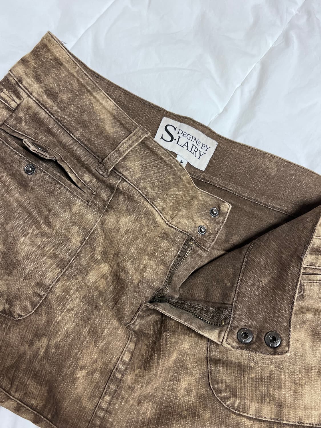 빈티지 브라운 y2k 로우라이즈 미니스커트  상품이미지4