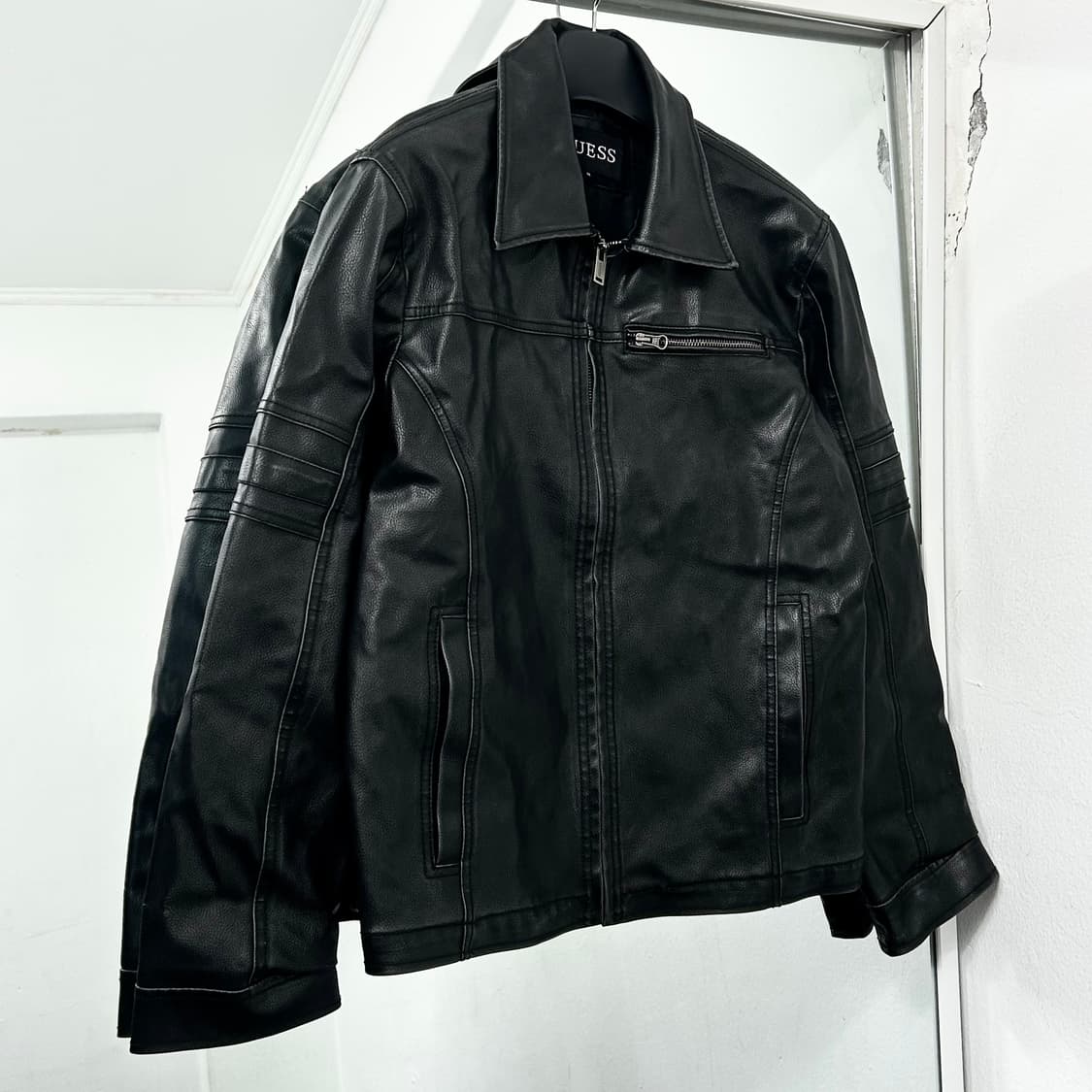 Guess 게스 레더 바이커 자켓 상품이미지4