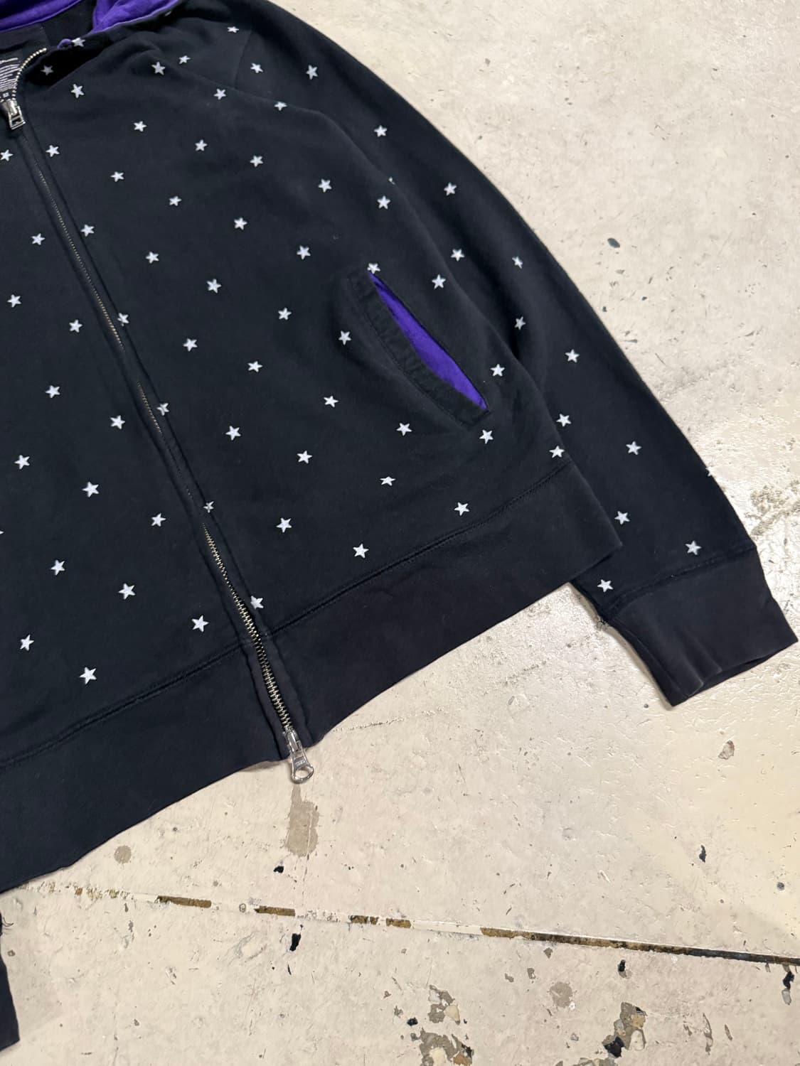 star pattern 2-way hood zip-up 상품이미지7