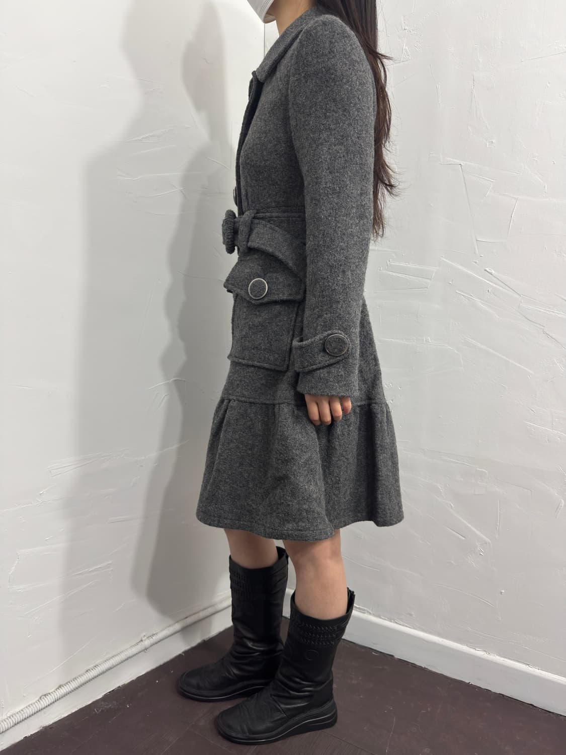 otto gray dress wool coat 상품이미지7