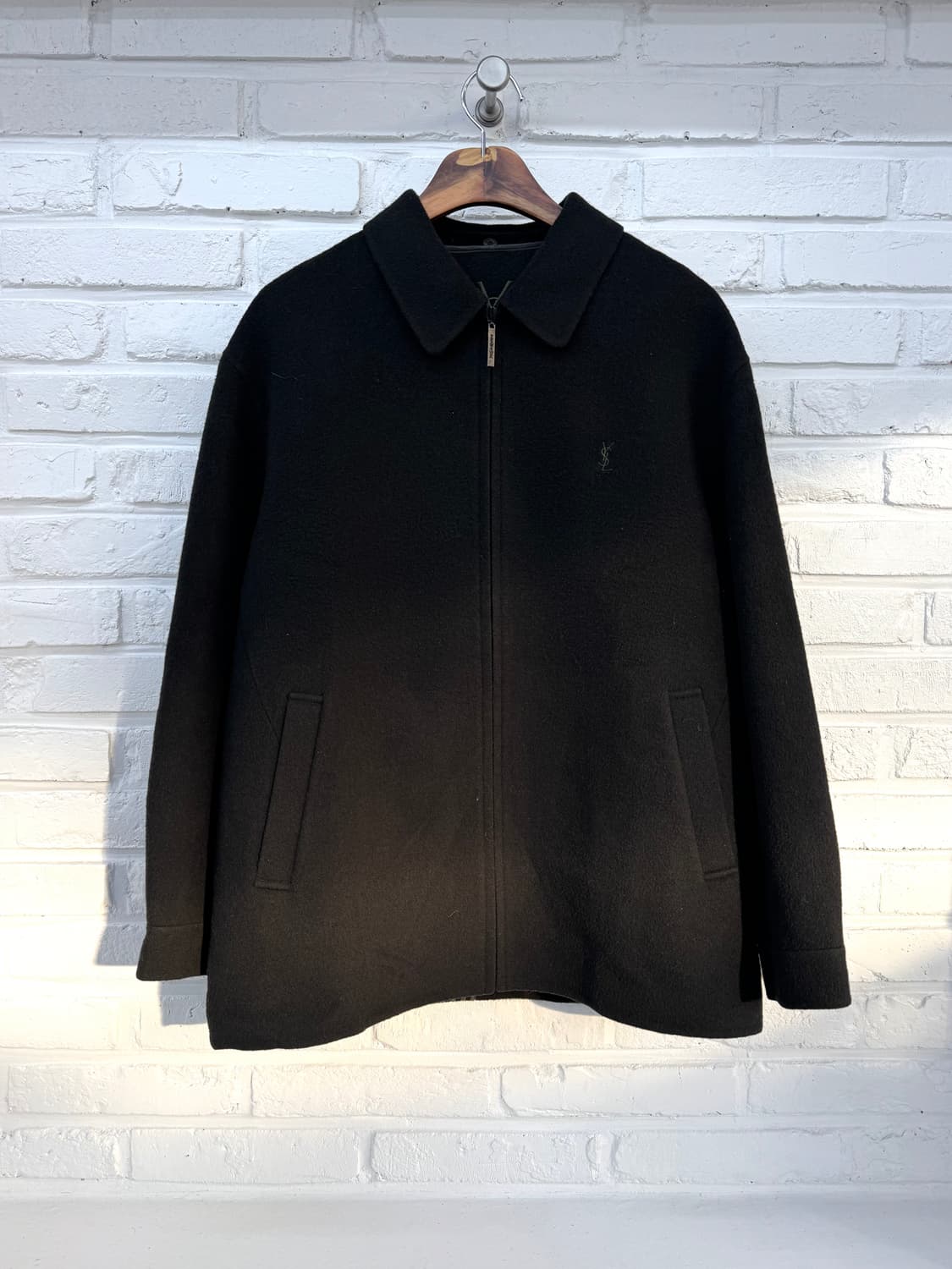 입생로랑 블랙 모 자켓 상품이미지3