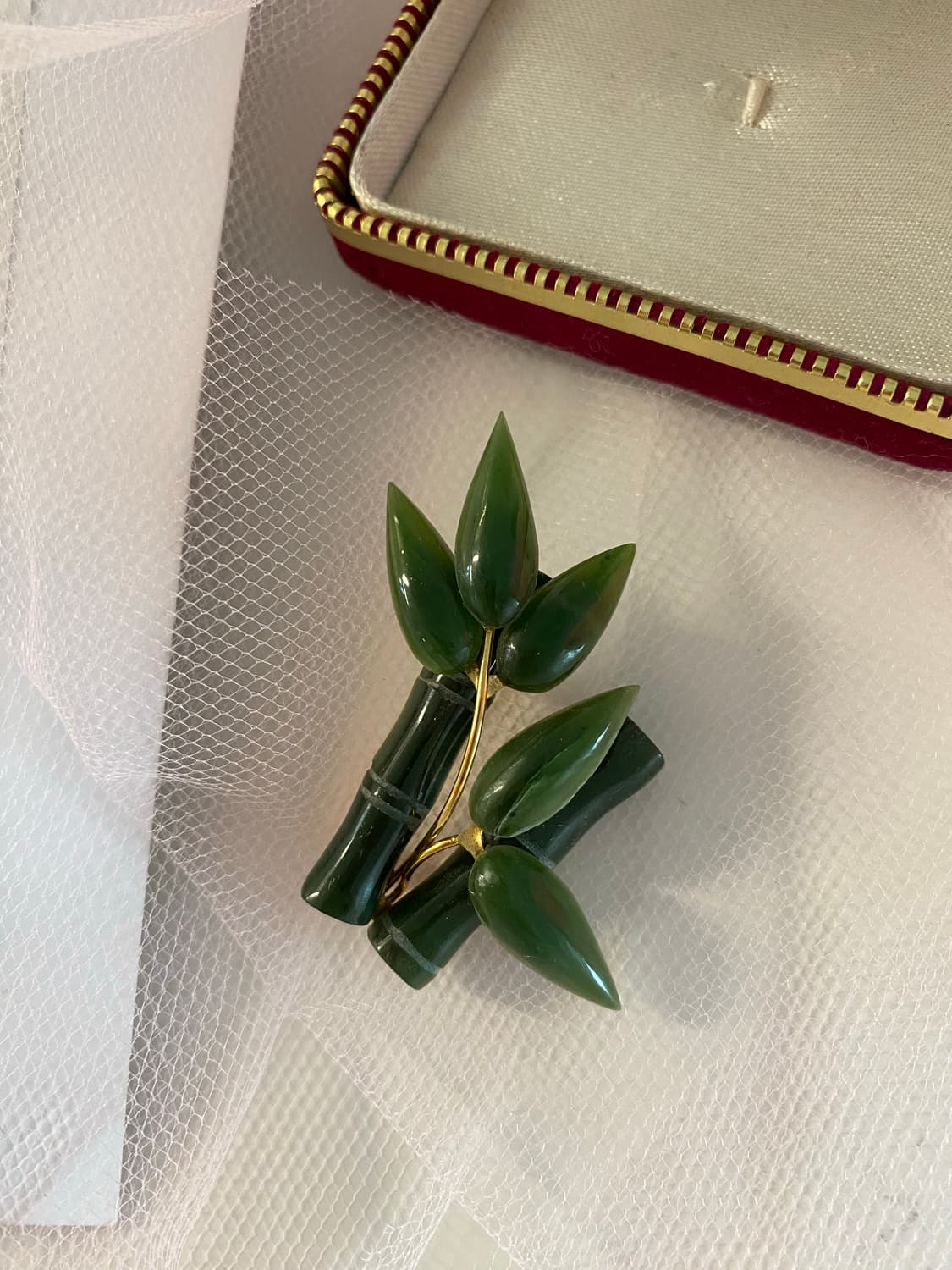 대만 옥 비취 대나무 브로치 상품이미지7