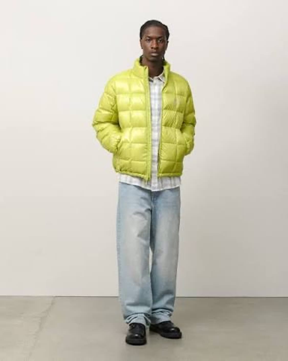 [1회착용] Stussy 스투시 미드웨이트 푸퍼 라임 상품이미지2