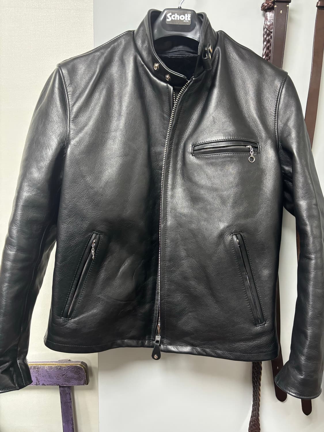 쇼트nyc 141 42사이즈 싱글라이더 자켓 상품이미지1