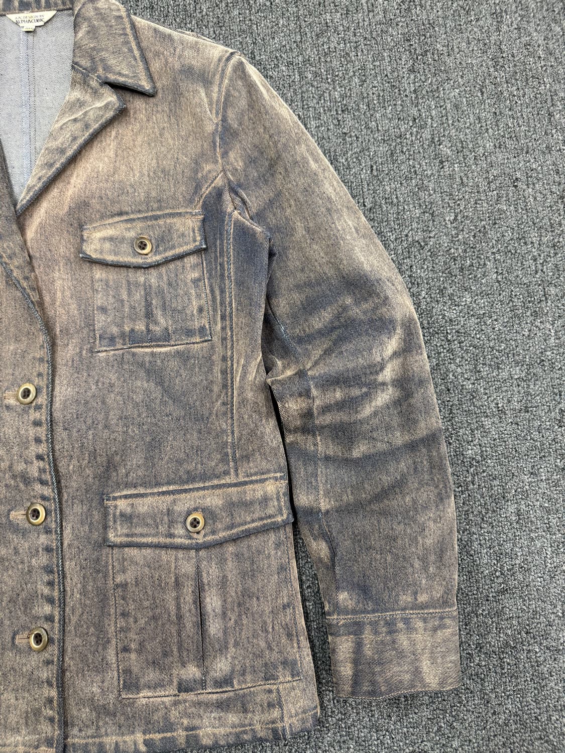 9AR)ALPHACUBIC 빈티지 여성 데님 블레이저 자켓 상품이미지4