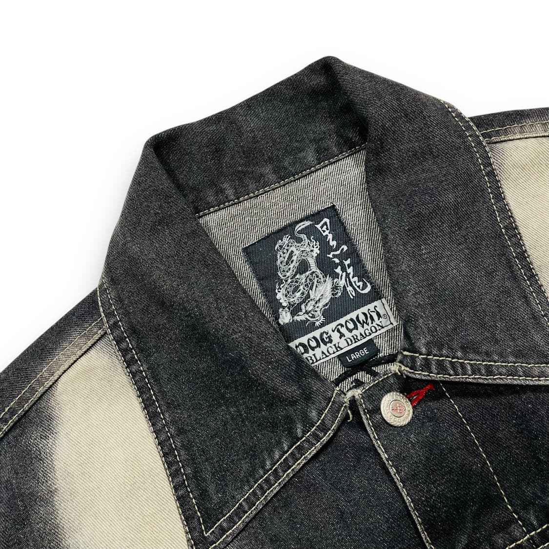 도그타운 90s 블랙드래곤 워시드 더블 라인 흑청자켓 상품이미지7