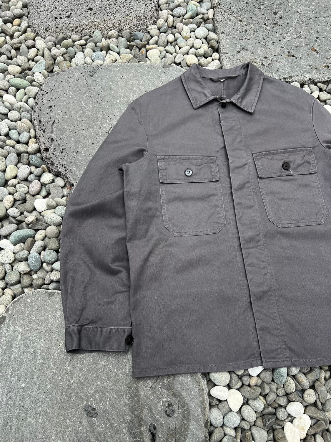 OLD VINTAGE DRAK GREY HBT 헤링본트윌코튼 워크자켓 상품이미지5