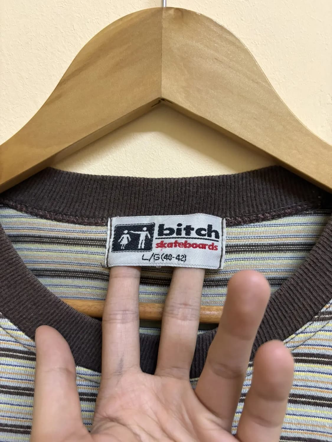 비치 스케이트보드 스트라이프 보더 반팔 티셔츠 상품이미지4