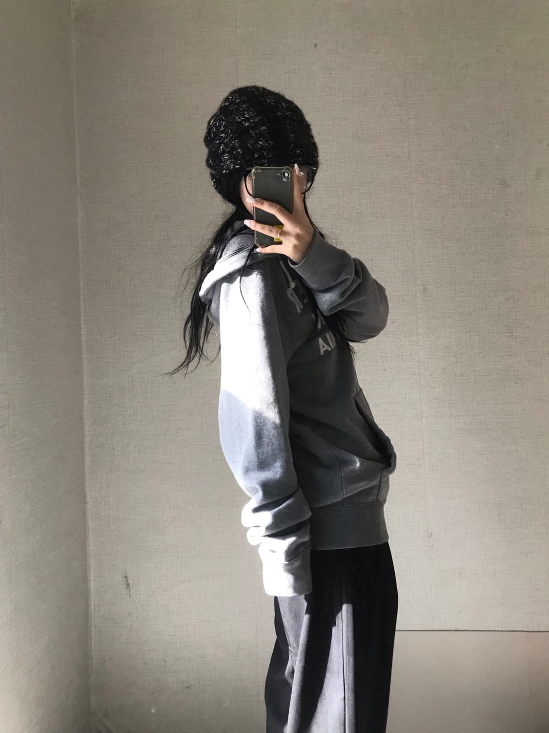 홀리스터 그레이 오버핏 후드집업 상품이미지5