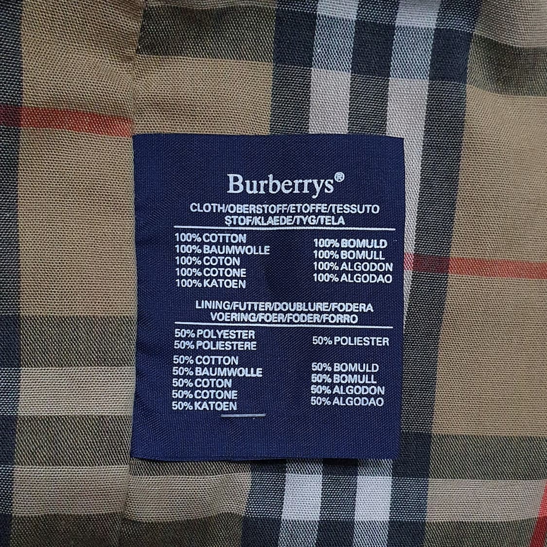 버버리 올드 해링턴 블루종 크레스트 자수 90s (105-110) 상품이미지9