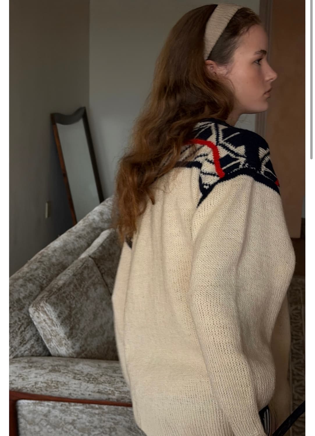 새상품) 파르벵 farven 스노우 니트 아이보리 상품이미지10