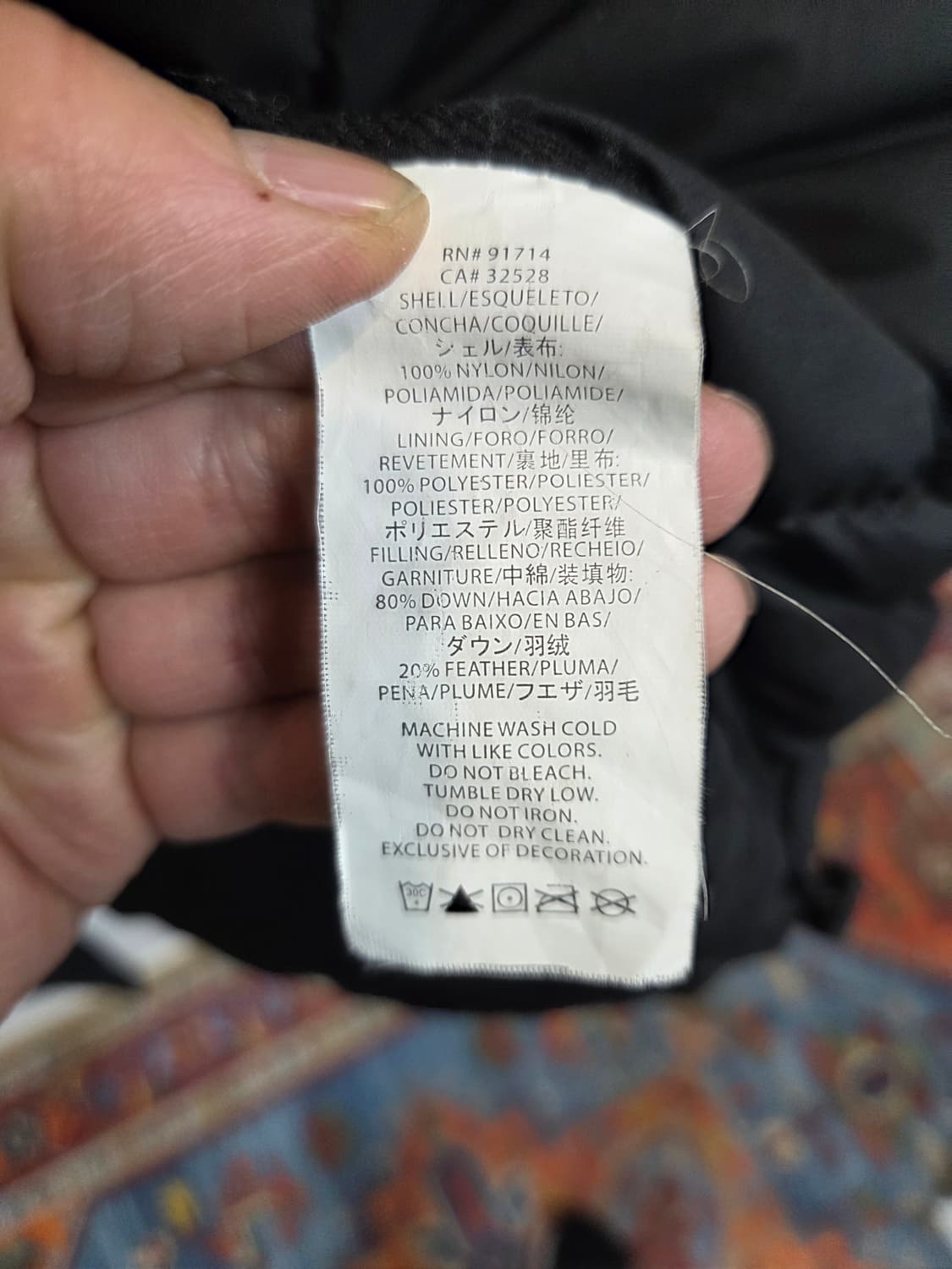 아르마니 익스체인지 다운 하프  패딩 m 상품이미지4