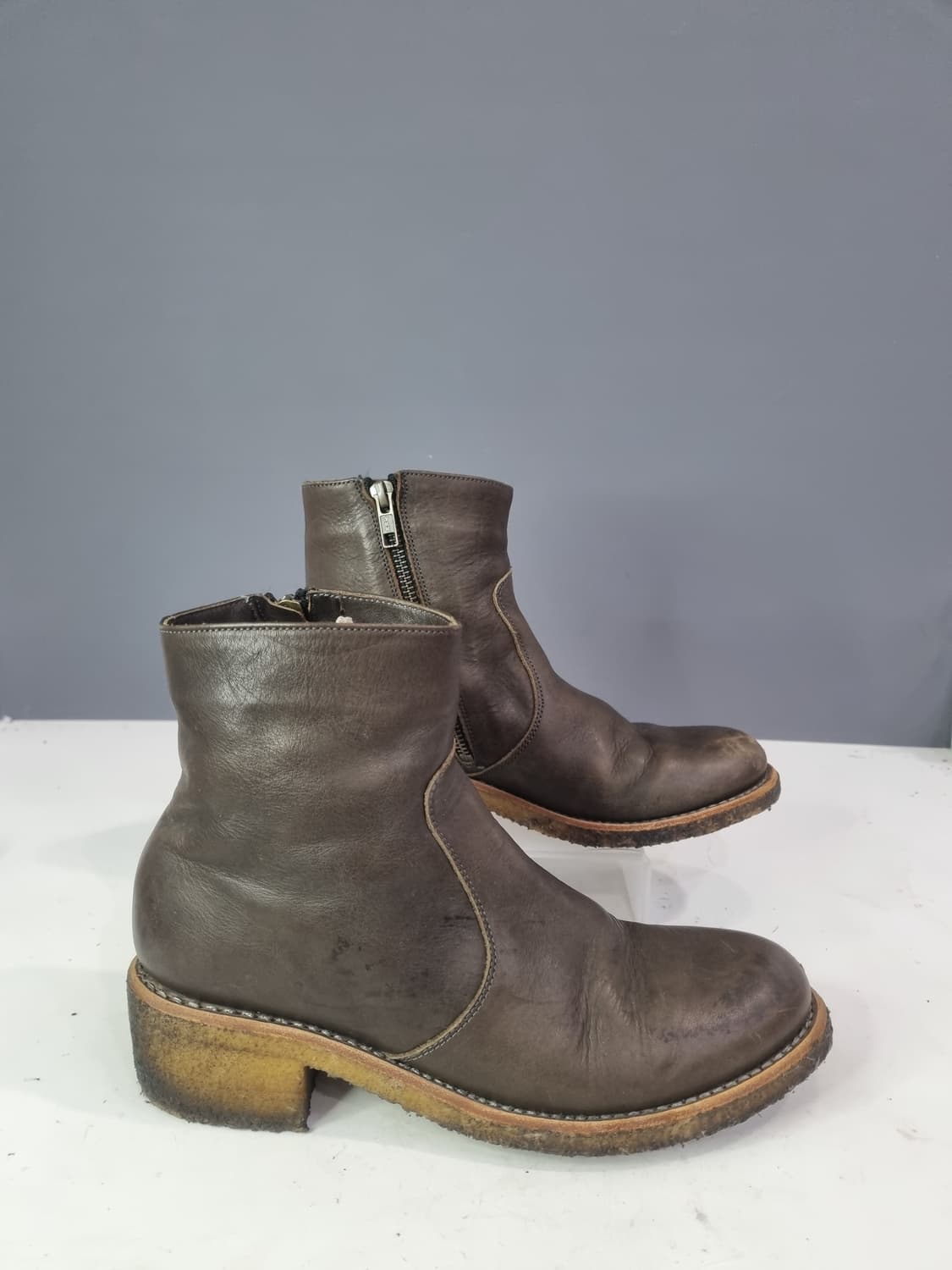 38 아페쎄 빈티지 브라운 털부츠 상품이미지1