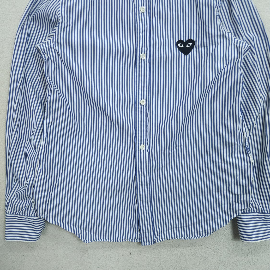 꼼데가르송 스트라이프 셔츠 M 국문택 상품이미지3