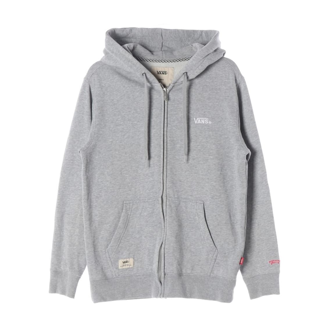 반스 스몰로고 체커보드 디테일 기모 후드집업 그레이 S 상품이미지1