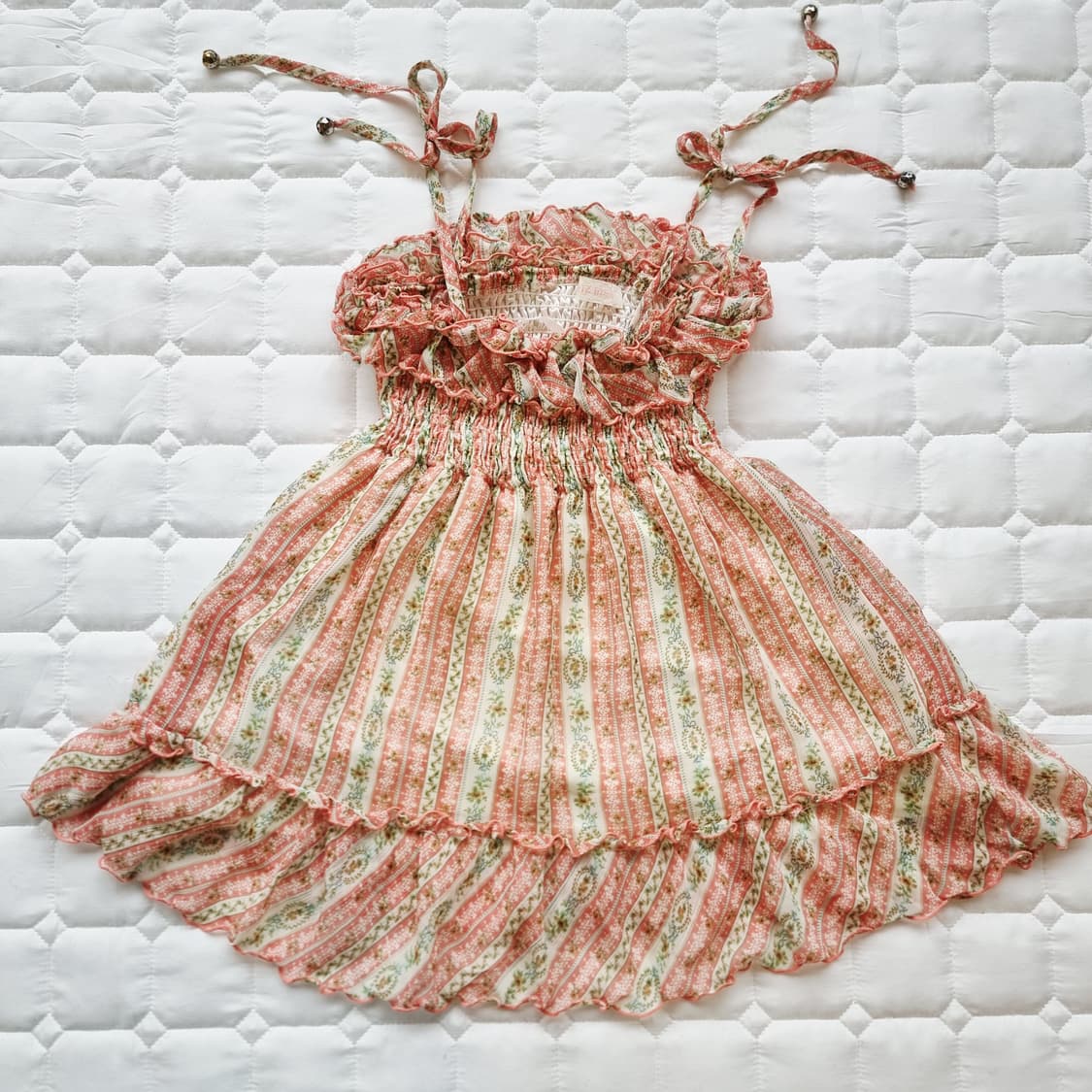 Liz Lisa(리즈리사) 보더 플라워 셔링 튜닉 상품이미지1