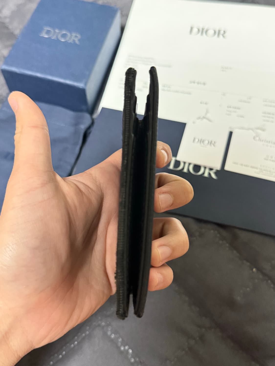 디올 25SS 오블리크 자카드 새들 오거나이저 블랙  상품이미지5