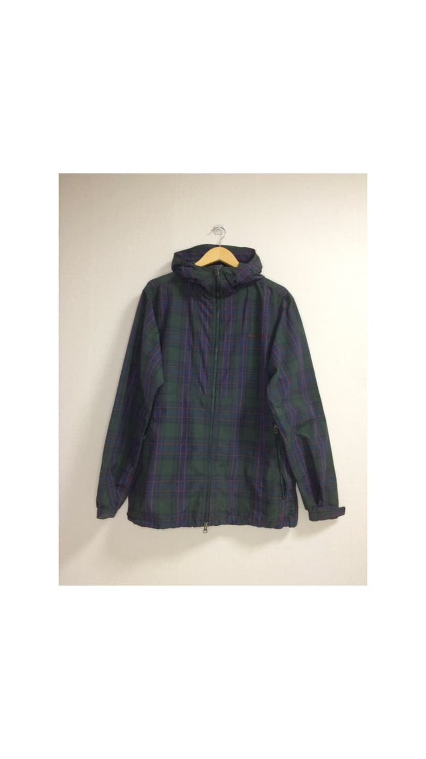 Columbia 컬럼비아 그린 체크 바람막이 윈드브레이커 상품이미지1