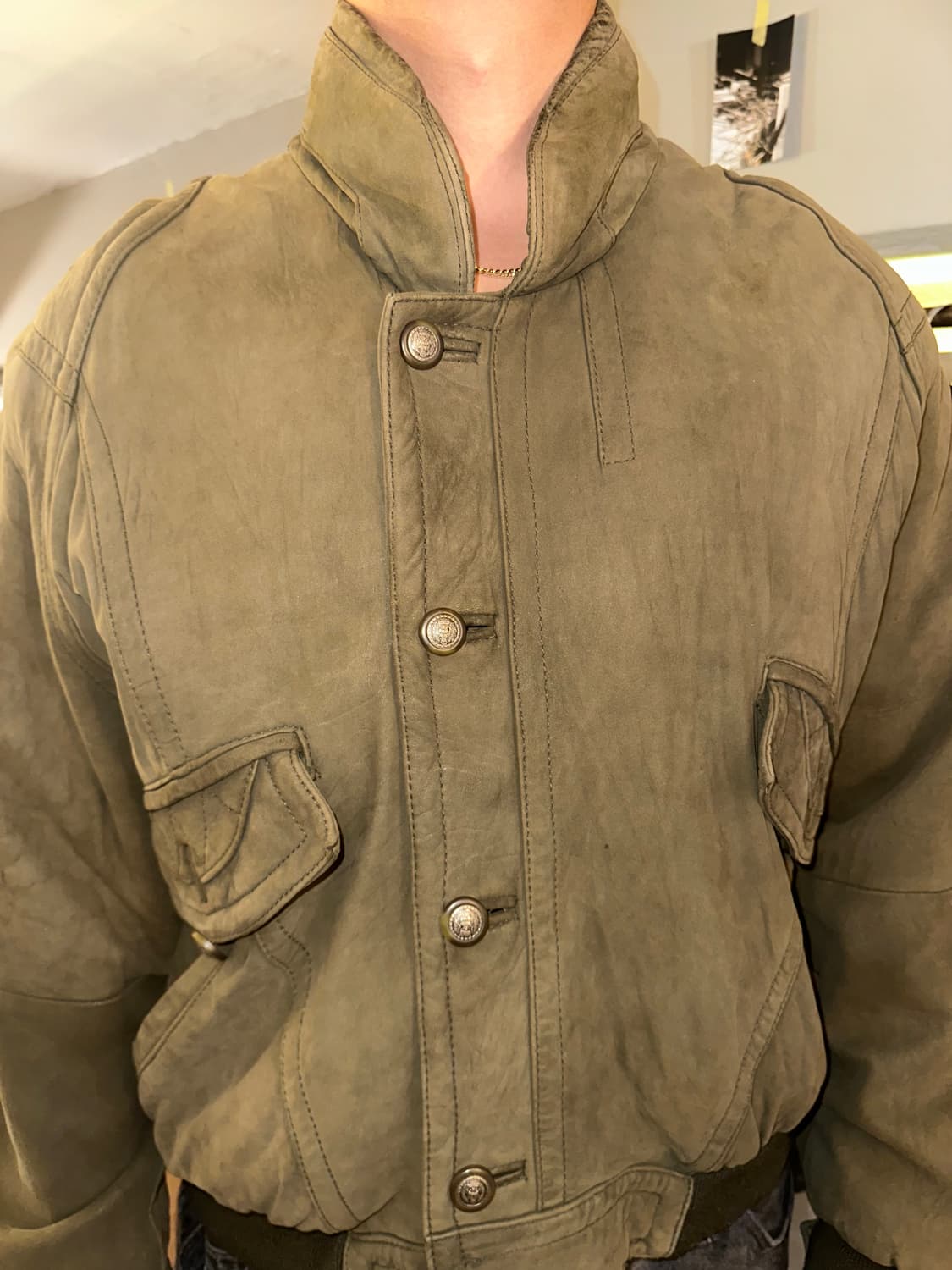 90’s Japanese shell-leather rider bomber 상품이미지8