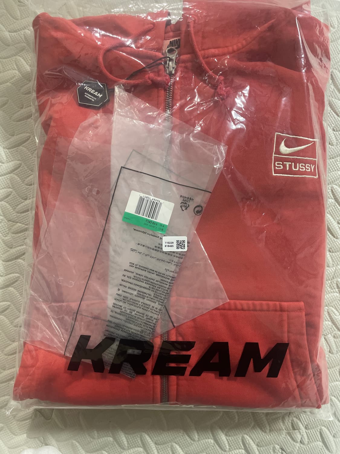 나이키 스투시 피그먼트  후드 하바네로 레드 xl 상품이미지2