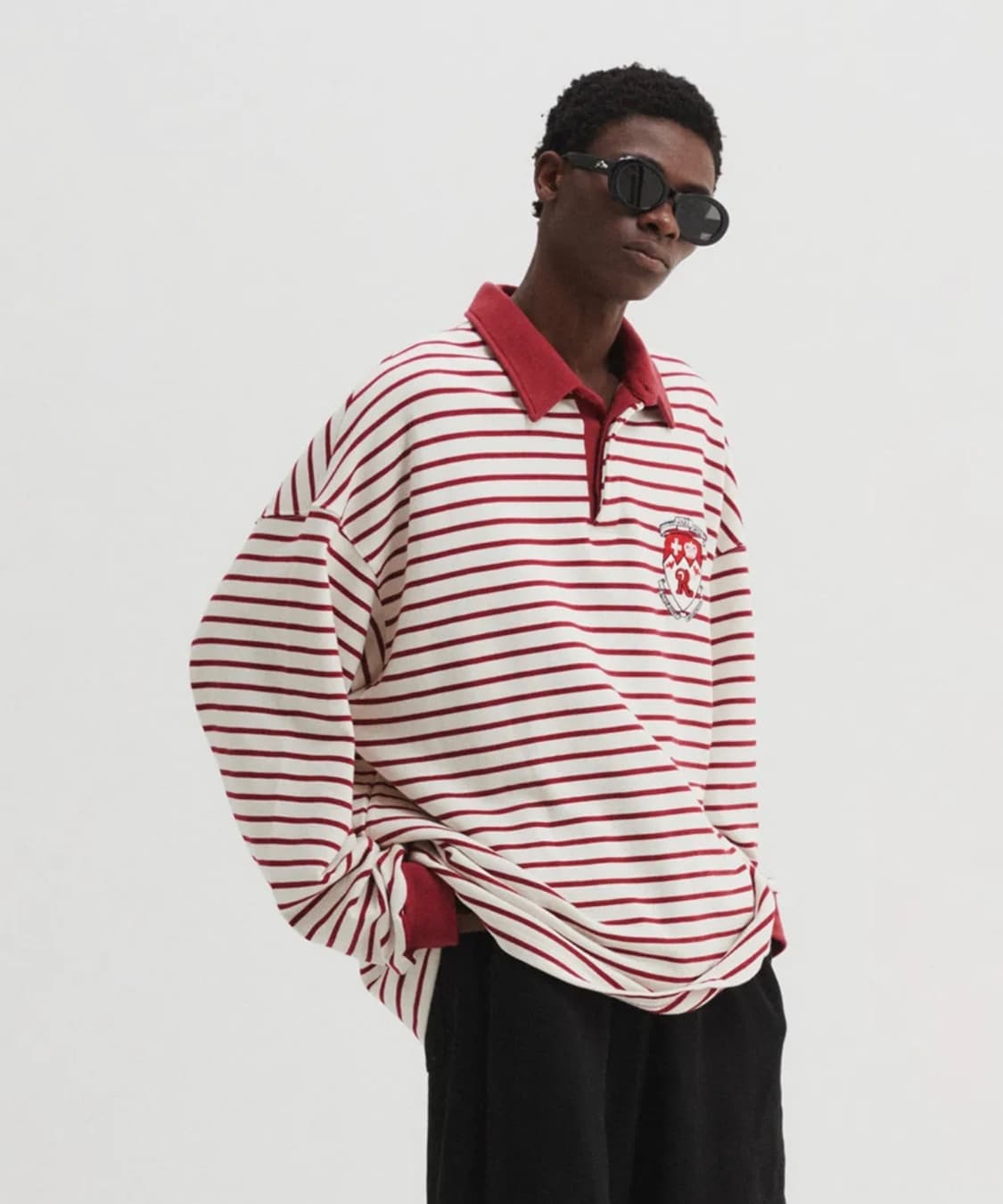 [XL] dnsr 디앤써 스트라이프 폴로 셔츠 레드 상품이미지1