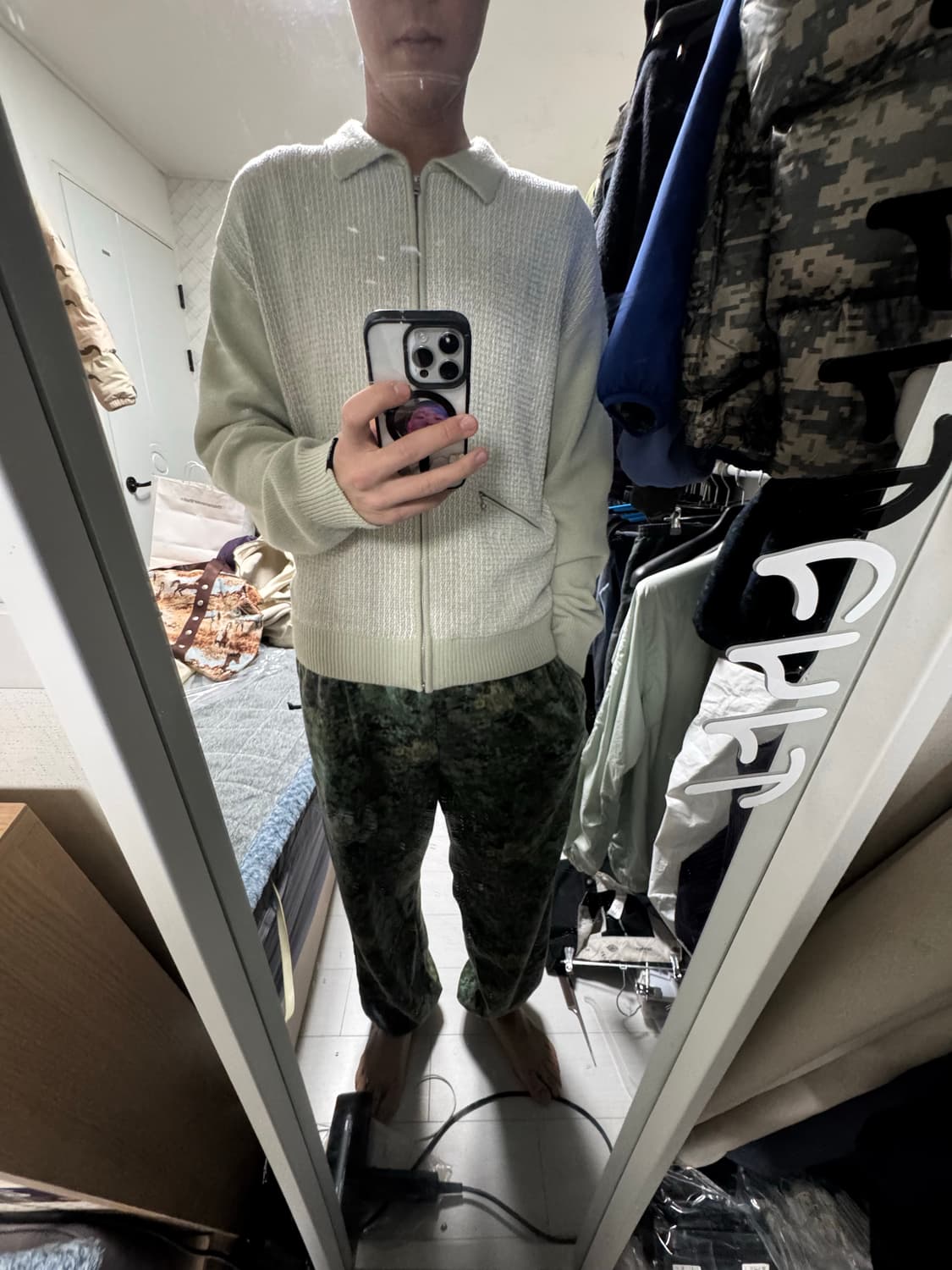 디스이즈네버댓 니트집업 상품이미지2