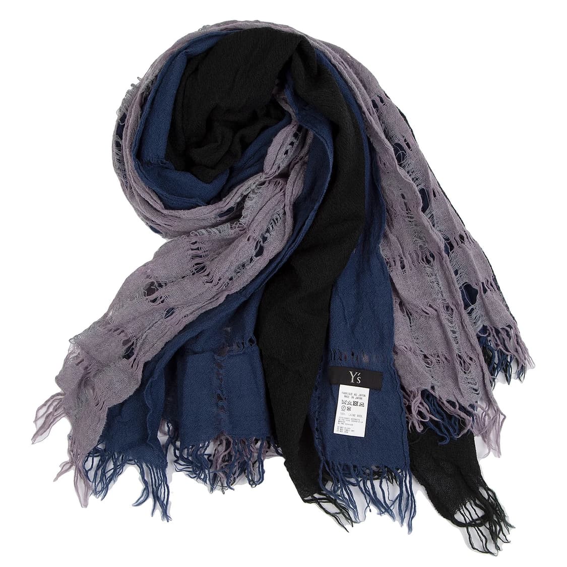 (네고가능)요지 야마모토 트리플 레이어드 울 머플러 Y's Layered 상품이미지1